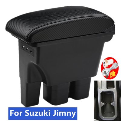 กล่องที่พักแขนตรงกลางกล่องเก็บของรถยนต์สำหรับ Suzuki Jimny JB64W JB74W ที่เท้าแขนในรถ2019 2020 2021 2022 2023อุปกรณ์ตกแต่งภายใน