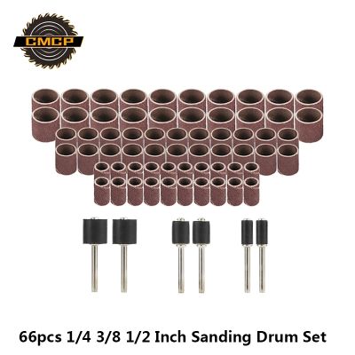 [YP] CMCP 66PC Sanding Band พร้อม3.175Mm Shank Sanding Drum Kit สำหรับ Dremel และอุปกรณ์เสริมโรตารี่เครื่องมือขัด