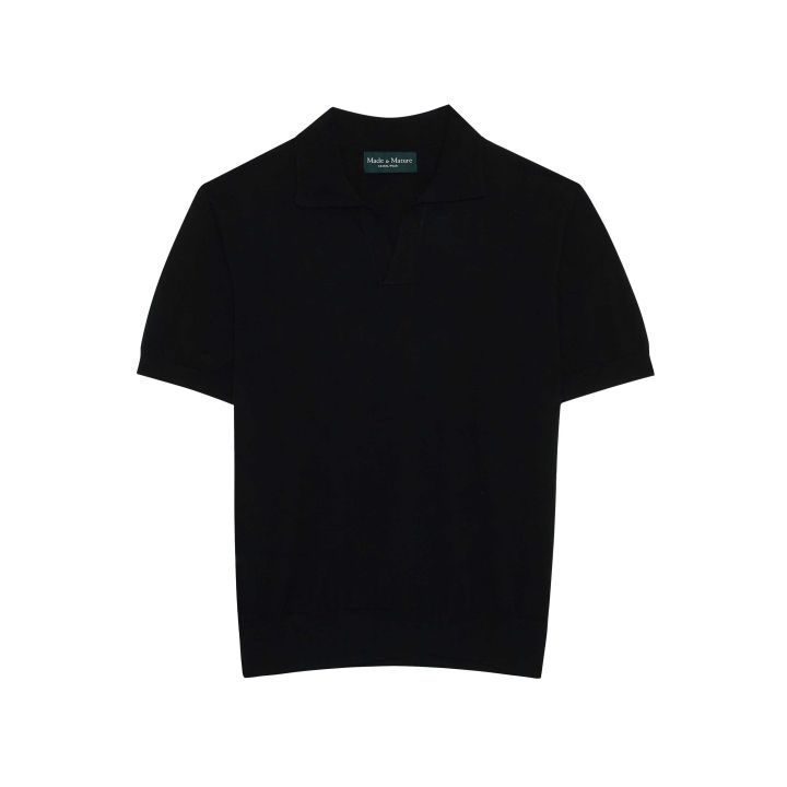 madetomature-knitted-short-polo-เสื้อถักโปโล-สีดำ