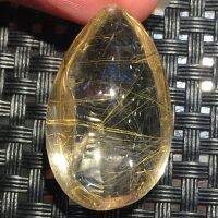 、’】【‘ Home Decor Polished Pendant Mineral Specimens Rutilated Quartz Yellow Hairstone Natural Hair Crystal Healing Stone