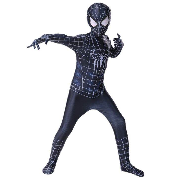 New Extraordinary Black Spider Cosplay Costume Zentai Spiderman Costume ...