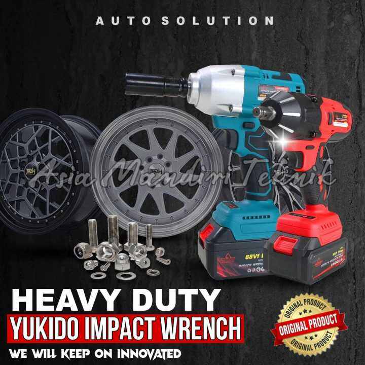 BIG SALE!!! [2 Pilihan] Yukido Impact Wrench 2 Baterai 88v Bor Impak ...