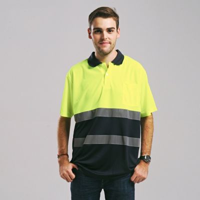 Hi Vis Short Sleeve Shirt Safety Shirt Reflective Polo Shirts Work Shirts For Men and Women Construction