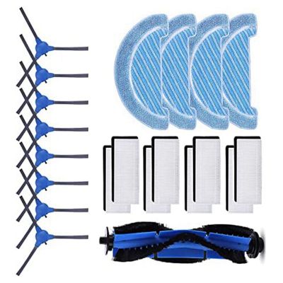 Accessories Kit for Cecotec Conga 1090 1790 Robot Vacuum Cleaner, Main Side Brush Hepa Filters Mop Cloth