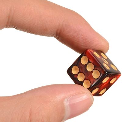 ；。‘【； 10Pcs 16Mm 6 Sided Spot Dice Acrylic Right Angle Dice Portable For Table Board Funny Games Party Bar School Outdoor Group Tool