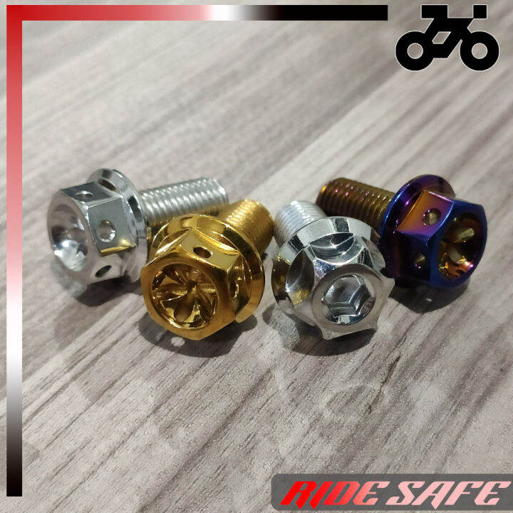 THAILAND BOLTS HENG STAINLESS 10X25 MM FRONT CALIPER CNC BOLT NMAX