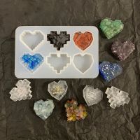 DIY Heart Shape Crystal Epoxy Mould Stereo Soap Mould Candle Soap Making Tool Handcraft moldes de silicona Decorations Accessory