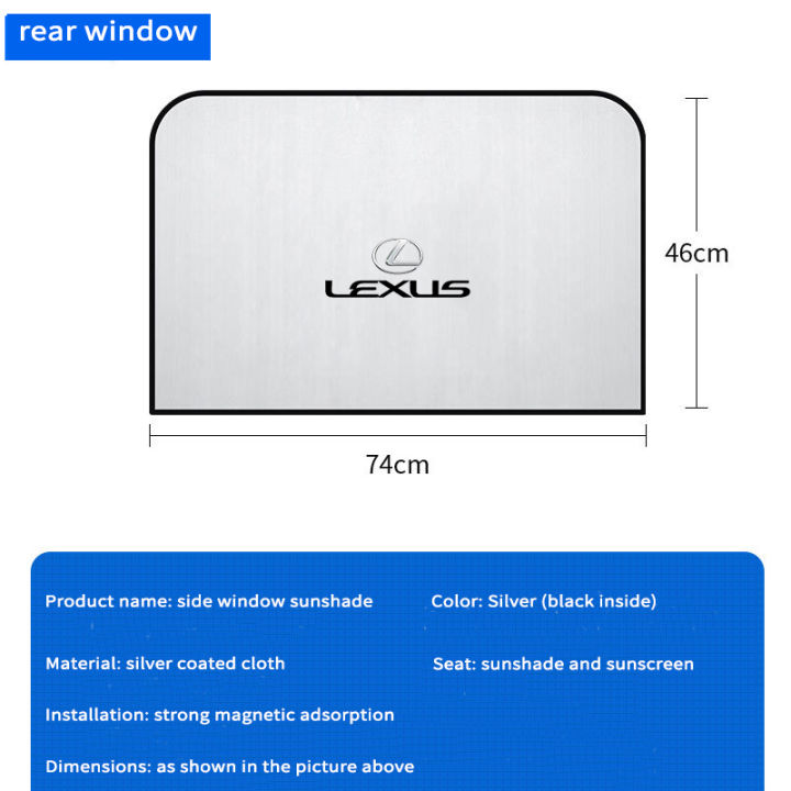 konnwei-ม่านบังแดดแม่เหล็ก-แบบสากล-สําหรับรถยนต์-lexus-nx-is-us-es-rx-lm-ls-rc-ct