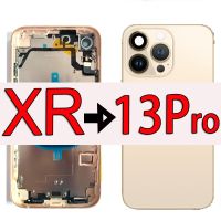 Pre-Installed Shiny Diy Housing For Iphone XR Like 13 Pro Backshell For Xr To 13Pro Chassis Flash With Mircophone Free Gifts