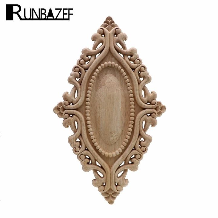 runbazef-ไม้แกะสลักรูปวงรีตกแต่งประตูสวนดอกไม้ประดับตกแต่งบ้าน-relief-ยุโรปขนาดเล็ก