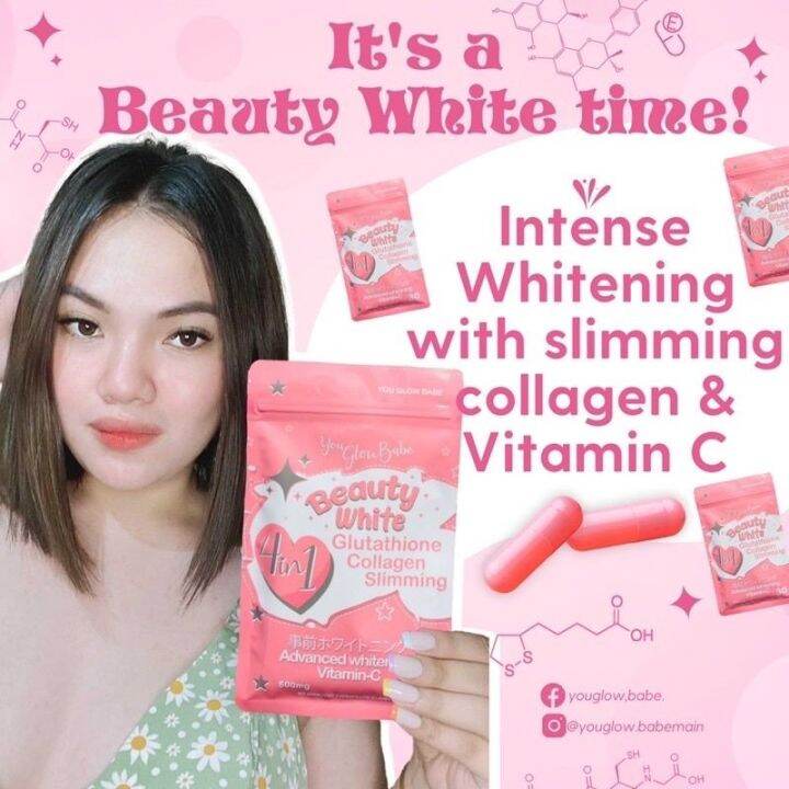 On Hand You Glow Babe In Beauty White Glutathione Collagen Slimming Capsule Lazada Ph