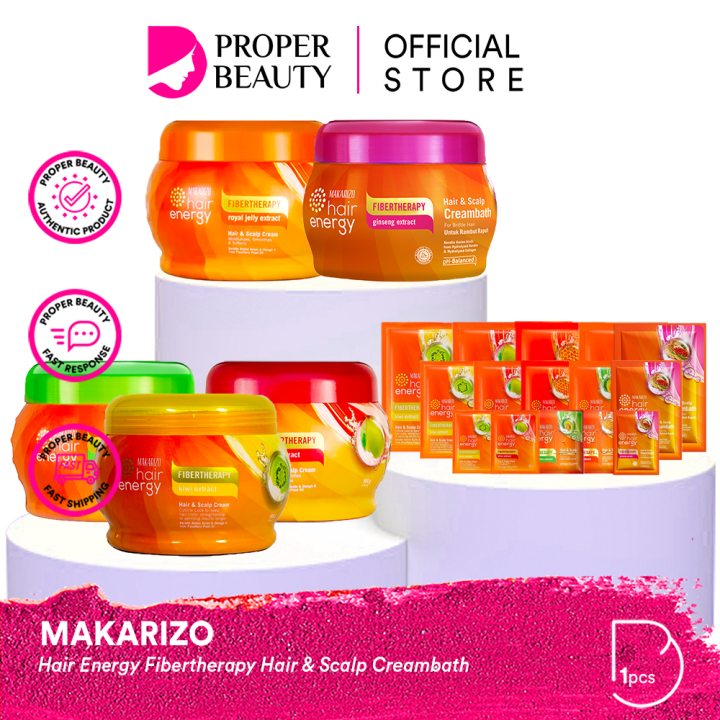 MAKARIZO Hair Energy Fibertherapy Hair & Scalp Creambath Indonesia
