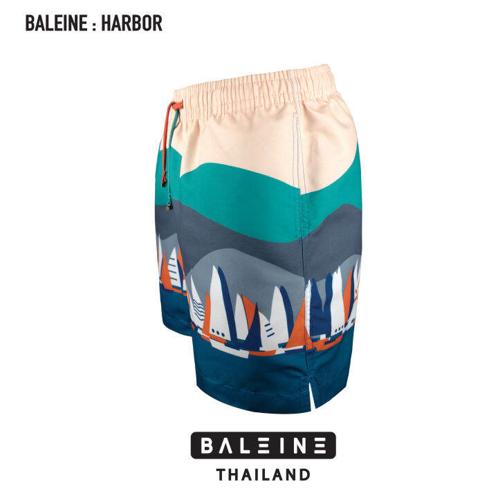 กางเกงว่ายน้ำ-กางเกงขาสั้นชาย-swimwear-beach-surf-trunks-baleine-harbor