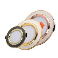 Rose golden lamp led light luxury canister light sitting room background wall lights embedded home ultra-thin trichromatic lamp hole 7.5 ---sd238804✥✜○