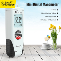 Smart Sensor LCD Mini เครื่องวัดความดันดิจิทัลเกจวัดความแตกต่างเครื่องวัดความดันอากาศ ± 2Psi ที่ทดสอบไฮโกรมิเตอร์11 Units