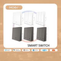 ?The Clearance Sale? MOES WiFi Smart Push Button Switch 2-Way RF433 Wall Panel Transmitter Kit Smart life Tuya App Control Works with Alexa Home