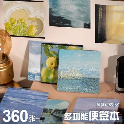[COD] Qingheji ins salt system multi-functional hand account diy sticky note book oil painting convenience message notepad