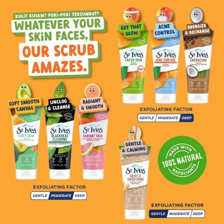St. Ives Scrub 170gr Lazada Indonesia