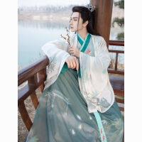 Hanfu ชายแท้สไตล์จีนดั้งเดิมจินกระโปรงเอวสไตล์ Wei Jin ชุดอัศวิน 2023 ฤดูใบไม้ผลิและฤดูใบไม้ร่วงรุ่นใหม่