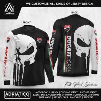 ADRIATICO Motorcycle Riding Jersey "DUCATI SKULL" V2 | Longsleeve : Polo Shirt : T-Shirt |