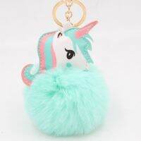 Fashion Key Chain Owl Fox Rhinestone Jewelry Unicorn Keychain for Women Girls Bag Cellphone Car Decoration