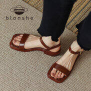 Blonshe Xăng Đan Đế Xuồng Cho Nữ Giảm Giá Giày Có Dây Cho Nữ Giày Cao Gót