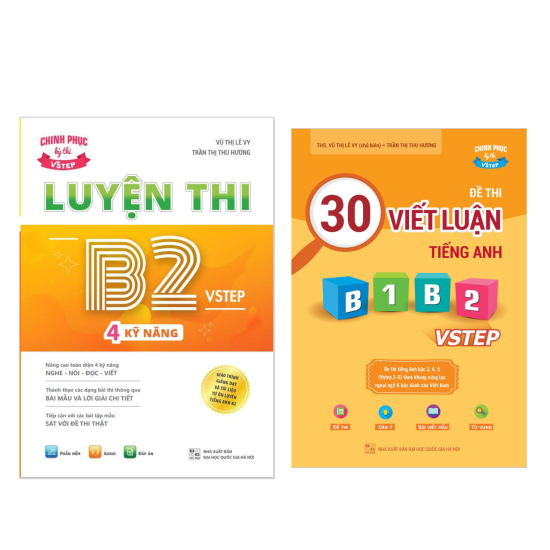 Combo 2 sách luyện thi b2 vstep sách luyện thi b2 vstep 4 kỹ năng và sách - ảnh sản phẩm 1