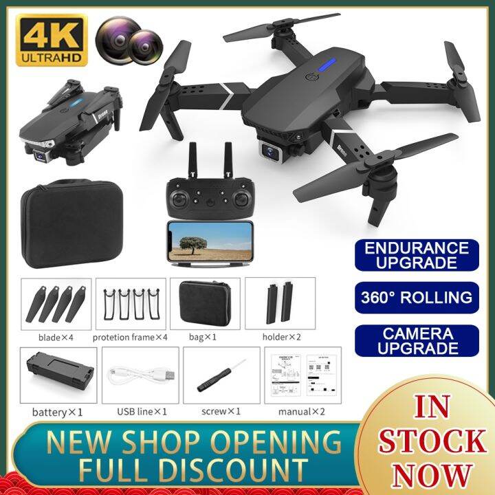 E88 drone mini with 4K camera Long battery life SupportWifi Foldable