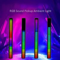 Smart RGB LED Pickup Rhythm Night Light Strip Lamp with Music Sync Desktop Atmosphere Lamp Bar for Party TV Gaming PC Decoration