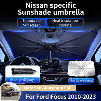 Auto Sunshade ร่มรถด้านหน้าหน้าต่าง Sunshade Cover Auto Parasol ฝาครอบกระจกรถยนต์สำหรับ Ford Focus MK3 MK4 III 2010 ~ 2023