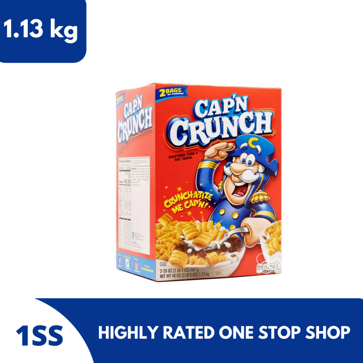 Captain Crunch Original Sweetened Corn & Oat Cereal, 1.13kg (Exp Oct 31, 2021) Lazada PH