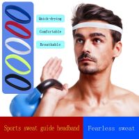 【CW】 Men And Elastic Headband Non-Slip Hair Band Sweatband 2pcs/lot ！