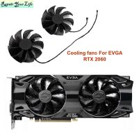 Graphics Card Fans for EVGA GeForce RTX 2060 XC Ultra Gaming 6GB GDDR6 Dual HDB Fans 06G-P4-2166-KB PLA09215S12H PLD09220S12HS