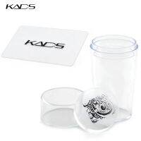 KADS Silicone Nail Stamper Scraper Set Transparent  Nail Art Stamper Set with Cap  Nail Stamp Stamping Tools