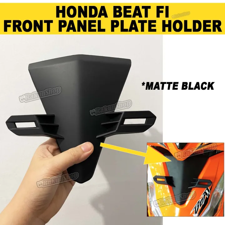 Honda Beat fi front panel with plate holder matte black plug and play