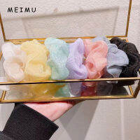 MEIMU เชือกผมใหม่ MODE Korea ขนาดใหญ่ลำไส้ที่รัดผม8สียืดหยุ่นยางรัดสำหรับหญิงสาวเครื่องประดับผม