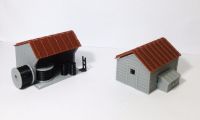 Outland Models Trackside House Equipment Shed Set HO Scale Train Railway Layout