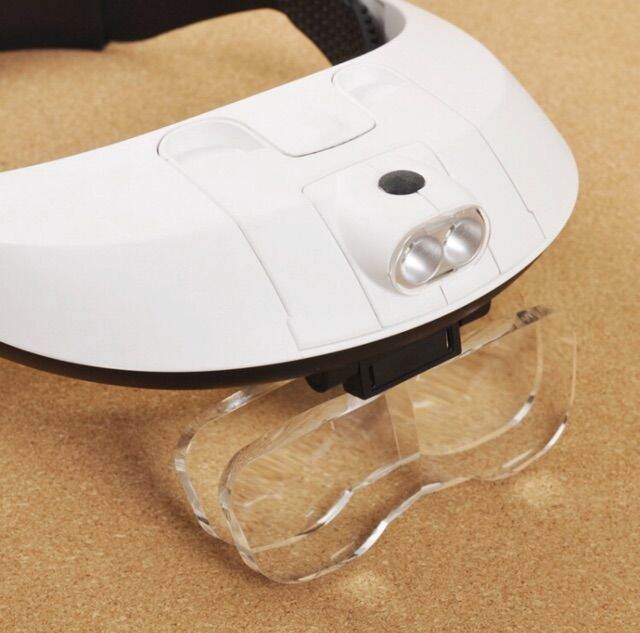 แว่นขยายสวมหัว พร้อมไฟ LED 2 LED Headband Illuminating Magnifier รุ่น ...