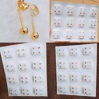 12 Pairs Crystal Medical Earrings Piercing Tool Kits Ear Stud Surgical Steel Stopper for Piercing Gun jewelry Fashion Tools