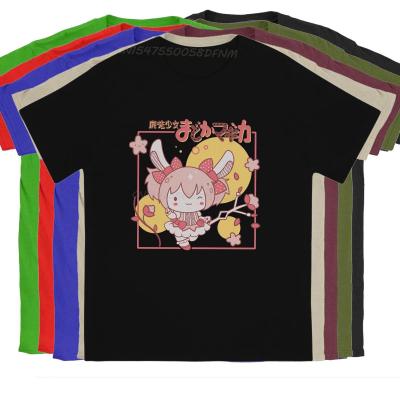 Men T-Shirts Bunny Madoka Classic Promotion Cotton Tee Shirt Men T Shirts Puella Magi Madoka Magica Anime T-shirts Summer Tops
