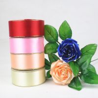 4cm Gold Edge Satin Ribbons 22Meters/Roll Wedding Christmas Halloween Birthday Party Festival Flowers Gift Box Wrapping Ribbons Gift Wrapping  Bags