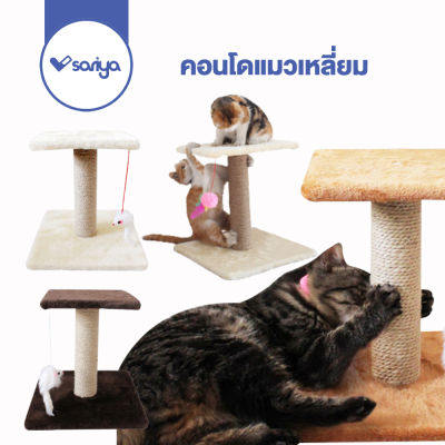 คอนโดแมวเหลี่ยม ที่ลับเล็บแมว ขนาด 30 cm. (TCD02) ของเล่นแมว ที่นอนแมว Cat tree condo