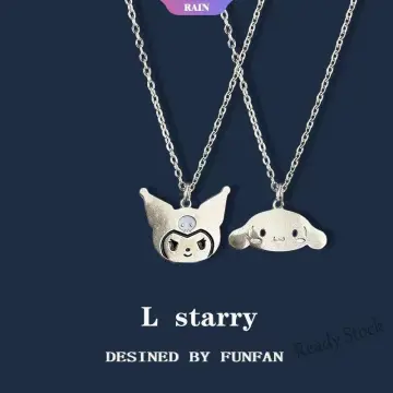 Anime Sanrio Kuromi Cinnamoroll Diamond Necklace Fashion Girl Sexy