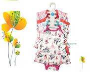 set 5 Bộ bodysuit liền váy cotton bé gái xinh xắn 3 tháng - 2 tuổi Màu