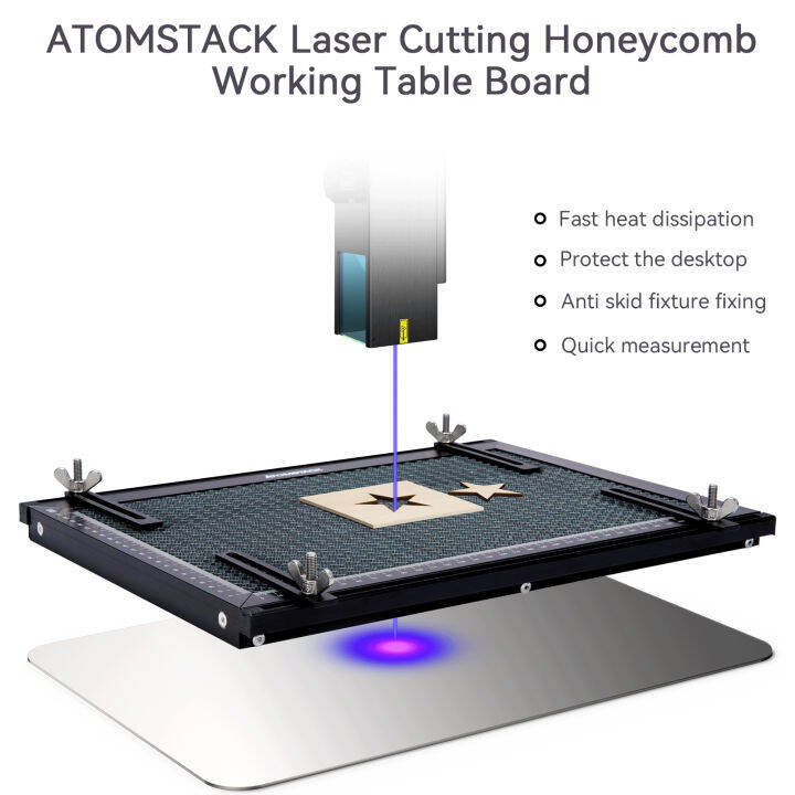 kkmoon-atomstack-la-ser-engraver-f1-honeycomb-working-table-all-metal-structure-steel-panel-board-platform-with-measurement-for-co2-ไดโอด-ไฟเบอร์-la-ser-เครื่องแกะสลัก