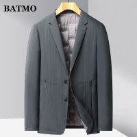 ❈☢♠ BATMO 2022 new arrival winter high quality 90 white duck down Striped jackets menthicked warm coat men 1196