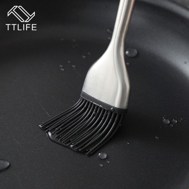 ttlife-เตาปิ้งบาร์บีคิวสแตนเลสแปรงสำหรับขนมอบน้ำมันเค้กขนมอบอุปกรณ์ทำครัวเครื่องมือต้มทำอาหาร