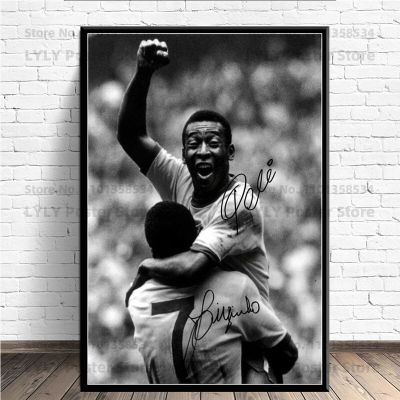 G288บราซิล Pele ฟุตบอล King Sport ตำนานฟุตบอล Wall Art Decor ภาพวาดผ้าใบผ้าใบโปสเตอร์ New