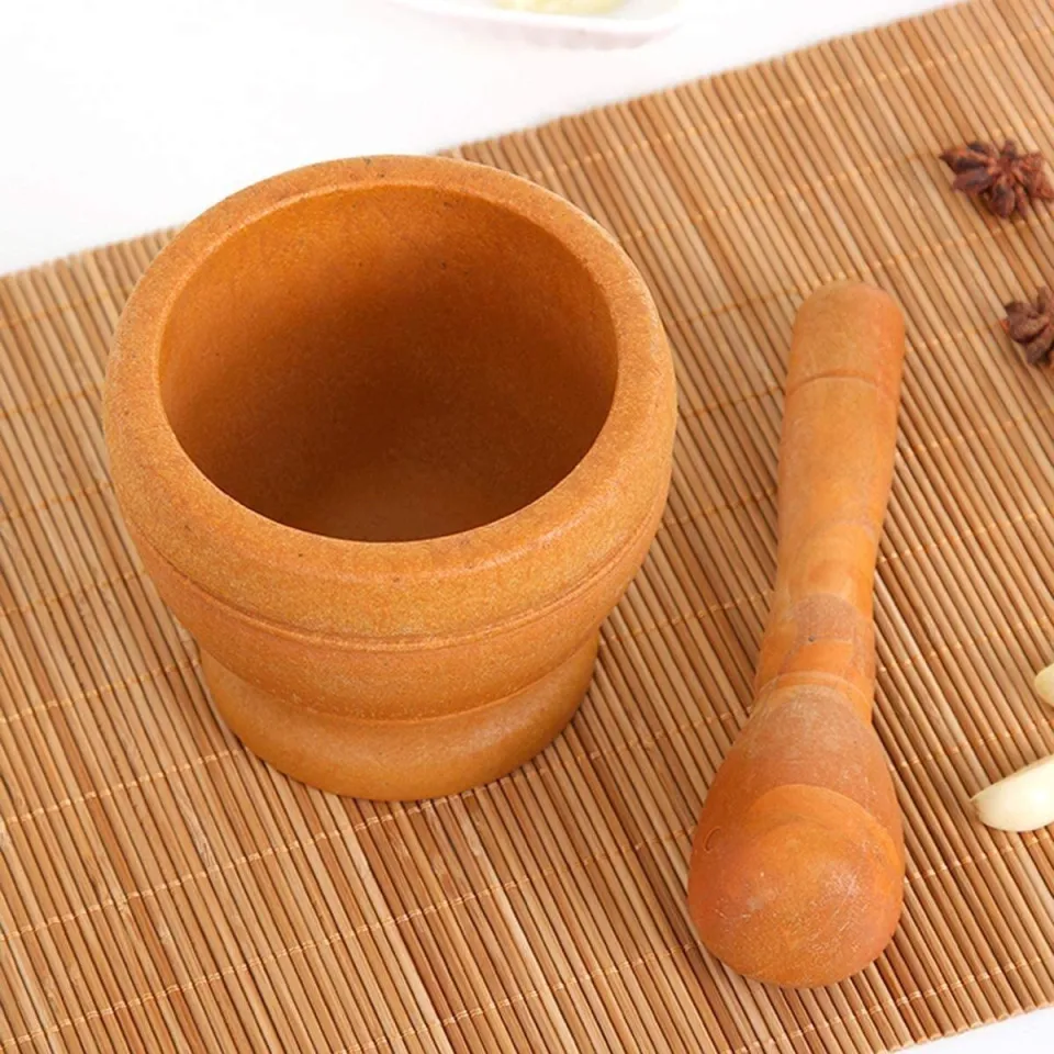 Resin Mortar Pestle Set Garlic Herb Spice Mixing Grinding Crusher