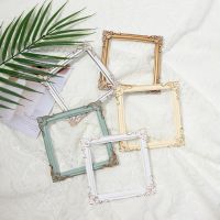 Retro Photo Frame Embossed Picture Frame Cadre Photo Frame for Pictures Jewelry Earrings Perfume Display Stand Photos Props